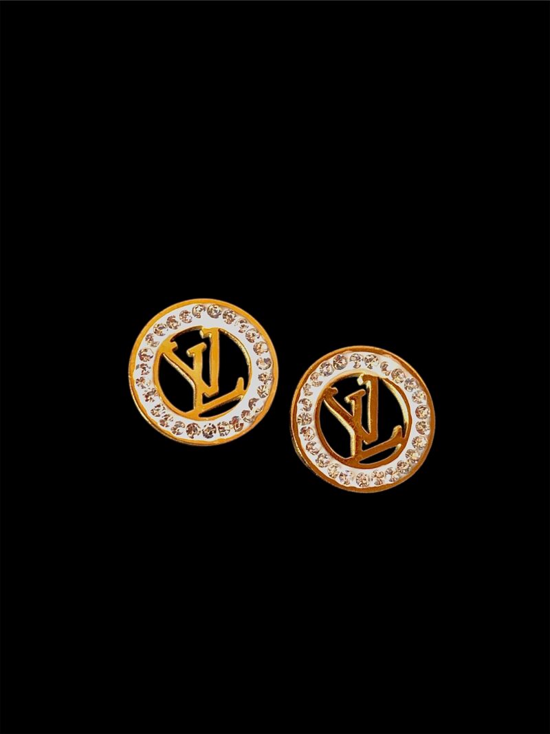 Shiny LV-Inspired Earring