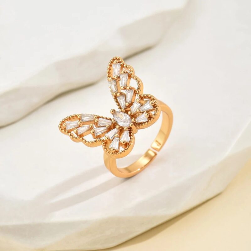 Sunlit Butterfly Ring